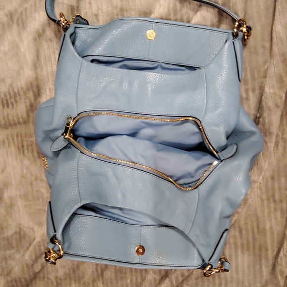 Coach Bags Coach Leather Baby Blue Shoulder Bag And Wallet Poshmark